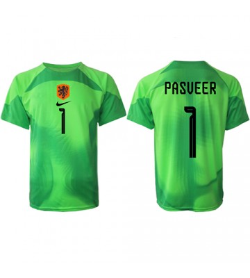 Netherlands Remko Pasveer #1 Goalkeeper Replica Home Stadium Shirt World Cup 2022 Short Sleeve